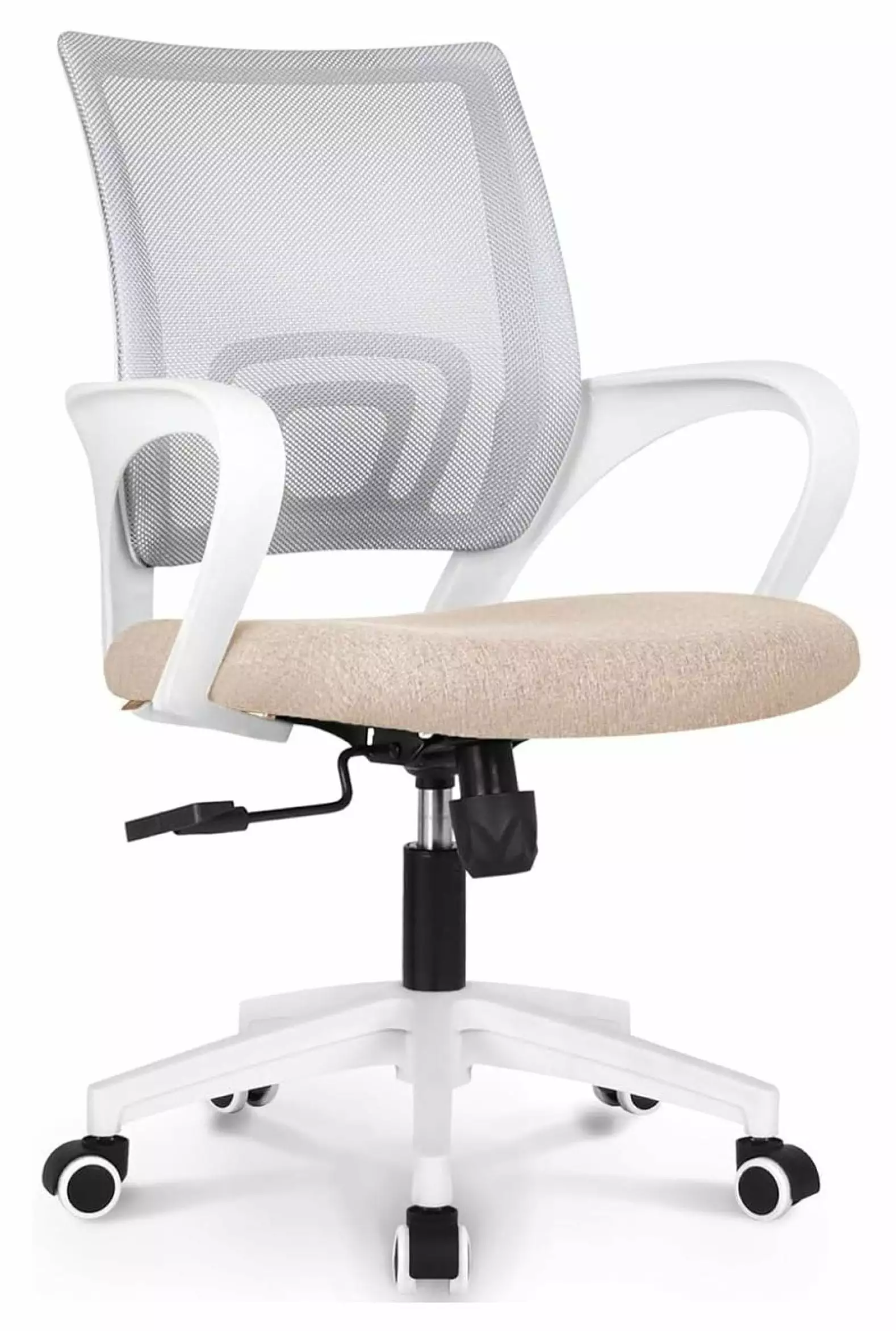 Xie Kun Office Chair Computer Desk Chair Gaming - Ergonomic Back Cushion Lumbar Support with Wheels Comfortable Mesh Racing Seat Adjustable Swivel Rolling Home Executive (Beige)